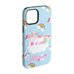 Rainbows and Unicorns iPhone Case - Rubber Lined - iPhone 15 Pro (Personalized)