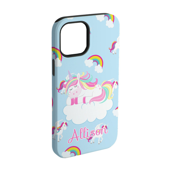 Custom Rainbows and Unicorns iPhone Case - Rubber Lined - iPhone 15 Pro (Personalized)