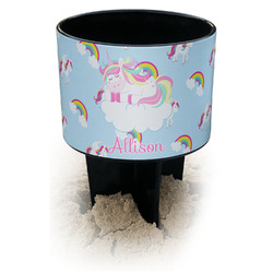 Rainbows and Unicorns Black Beach Spiker Drink Holder (Personalized)