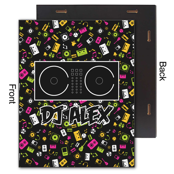 DJ Music Master 11x14 Wood Print - Front & Back View