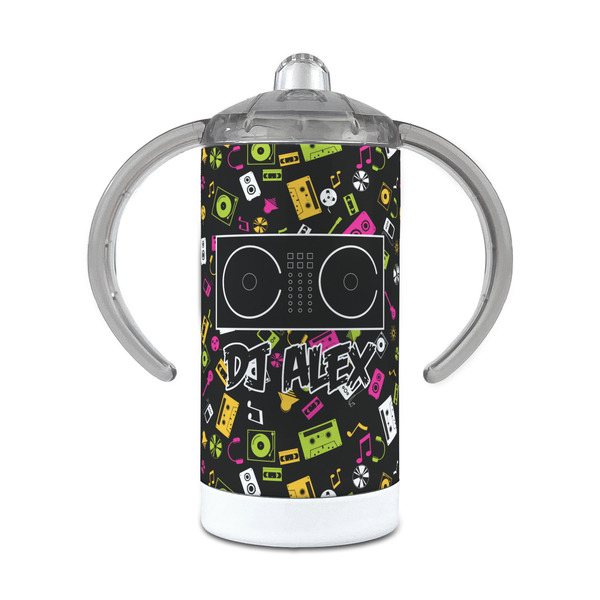 Custom DJ Music Master 12 oz Stainless Steel Sippy Cup (Personalized)