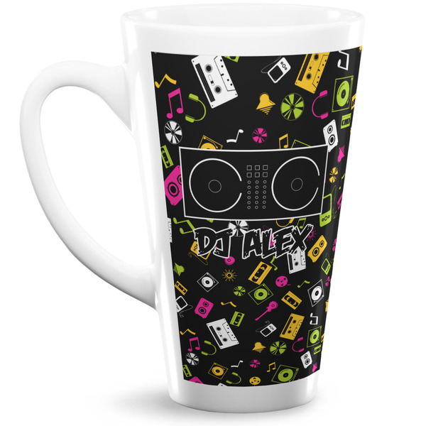 Custom Music DJ Master 16 Oz Latte Mug (Personalized)
