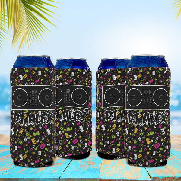 DJ Music Master 16oz Can Sleeve - Set of 4 - LIFESTYLE