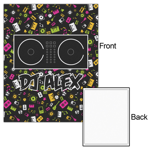 DJ Music Master 16x20 - Matte Poster - Front & Back