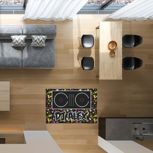 DJ Music Master 2'x3' Indoor Area Rugs - IN CONTEXT