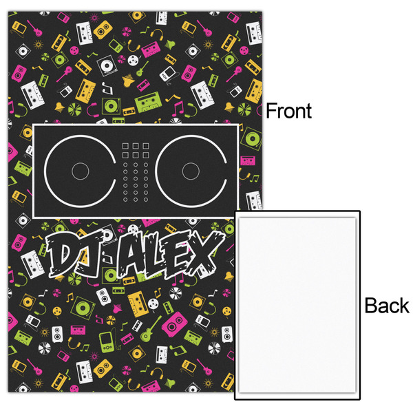 DJ Music Master 20x30 - Matte Poster - Front & Back