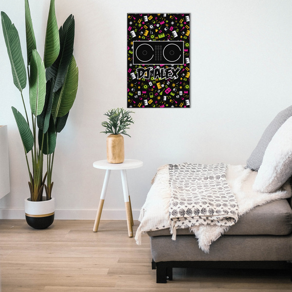 DJ Music Master 20x30 Wood Print - In Context
