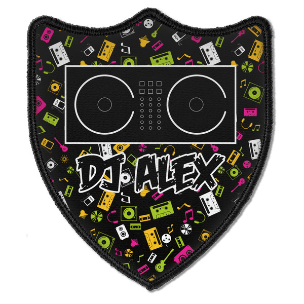 Custom Music DJ Master Iron on Shield Patch B w/ Name or Text