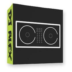 DJ Music Master 3 Ring Binder - Full Wrap - 3" (Personalized)
