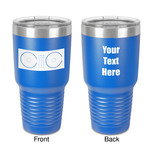 DJ Music Master 30 oz Stainless Steel Tumbler - Royal Blue - Double-Sided (Personalized)