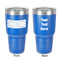 DJ Music Master 30 oz Stainless Steel Ringneck Tumbler - Blue - Double Sided - Front & Back