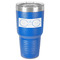 DJ Music Master 30 oz Stainless Steel Tumbler - Royal Blue - Single-Sided