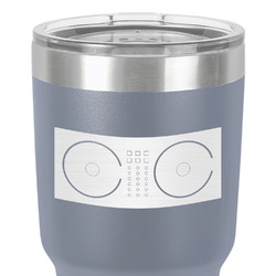 DJ Music Master 30 oz Stainless Steel Tumbler - Grey - Double-Sided (Personalized)