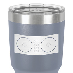 DJ Music Master 30 oz Stainless Steel Tumbler - Grey - Single-Sided