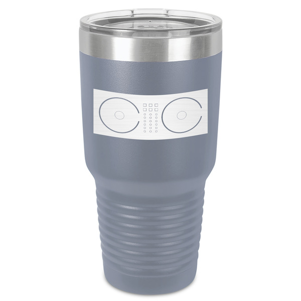 Custom DJ Music Master 30 oz Stainless Steel Tumbler - Grey - Single-Sided