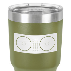DJ Music Master 30 oz Stainless Steel Tumbler - Olive - Double-Sided (Personalized)