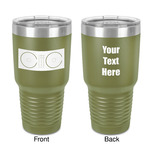 DJ Music Master 30 oz Stainless Steel Tumbler - Olive - Double-Sided (Personalized)