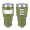 DJ Music Master 30 oz Stainless Steel Ringneck Tumbler - Olive - Double Sided - Front & Back