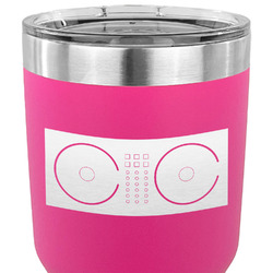 DJ Music Master 30 oz Stainless Steel Tumbler - Pink - Single Sided