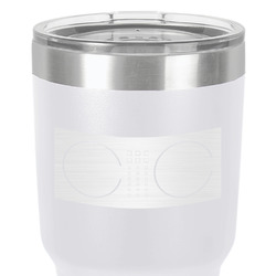 DJ Music Master 30 oz Stainless Steel Tumbler - White - Double-Sided (Personalized)
