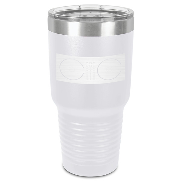 Custom DJ Music Master 30 oz Stainless Steel Tumbler - White - Single-Sided