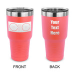 DJ Music Master 30 oz Stainless Steel Tumbler - Coral - Double Sided (Personalized)