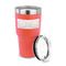 DJ Music Master 30 oz Stainless Steel Ringneck Tumblers - Coral - LID OFF