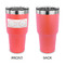 DJ Music Master 30 oz Stainless Steel Ringneck Tumblers - Coral - Single Sided - APPROVAL