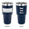 DJ Music Master 30 oz Stainless Steel Ringneck Tumblers - Navy - Double Sided - APPROVAL