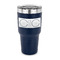 DJ Music Master 30 oz Stainless Steel Ringneck Tumblers - Navy - FRONT
