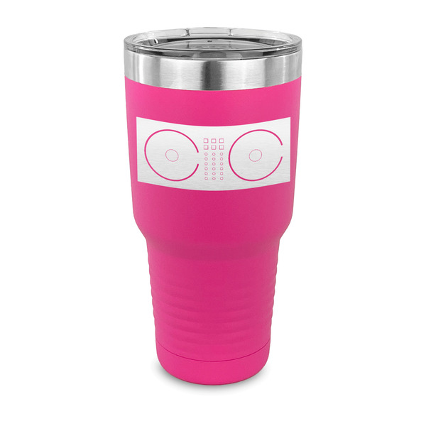 Custom DJ Music Master 30 oz Stainless Steel Tumbler - Pink - Single Sided