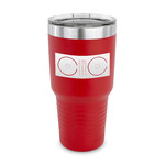 DJ Music Master 30 oz Stainless Steel Tumbler - Red - Single Sided