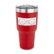 DJ Music Master 30 oz Stainless Steel Ringneck Tumblers - Red - FRONT