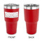 DJ Music Master 30 oz Stainless Steel Ringneck Tumblers - Red - Single Sided - APPROVAL