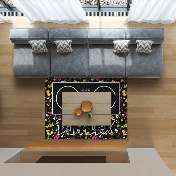 DJ Music Master 5'x7' Indoor Area Rugs - IN CONTEXT