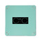 DJ Music Master 6" x 6" Teal Leatherette Snap Up Tray - APPROVAL