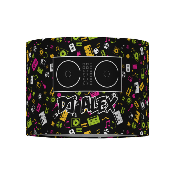 DJ Music Master 8" Drum Lampshade - FRONT (Fabric)