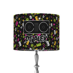 DJ Music Master 8" Drum Lamp Shade - Fabric (Personalized)