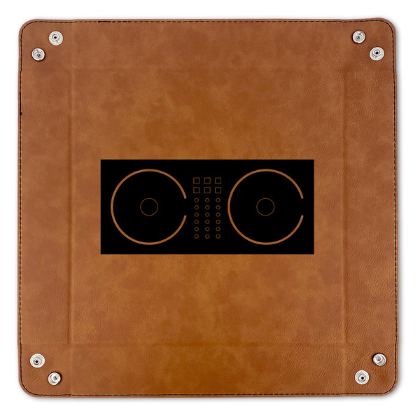 DJ Music Master 9" x 9" Leatherette Snap Up Tray - APPROVAL (FLAT)