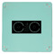 DJ Music Master 9" x 9" Teal Leatherette Snap Up Tray - APPROVAL