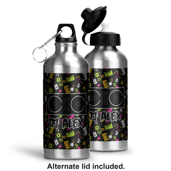 Music DJ Master Aluminum Water Bottle - Alternate lid options