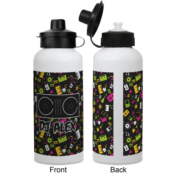Music DJ Master Aluminum Water Bottle - White APPROVAL