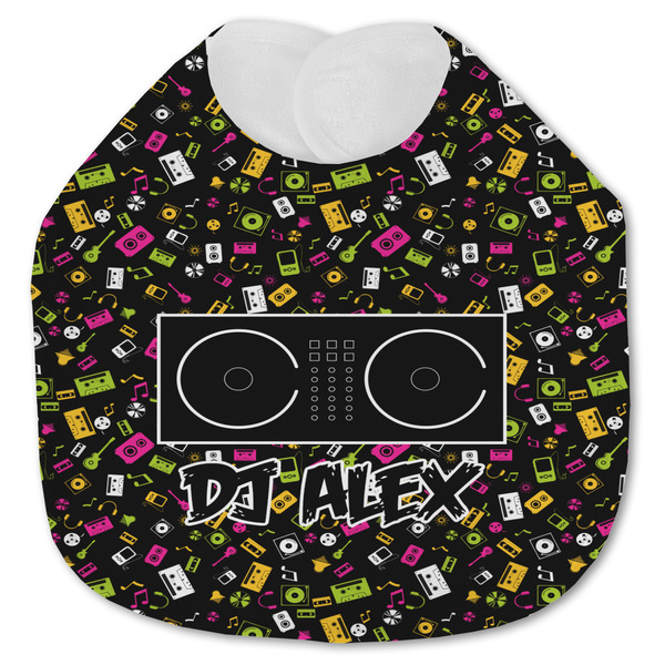Custom Music DJ Master Jersey Knit Baby Bib w/ Name or Text