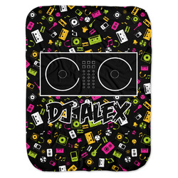DJ Music Master Baby Swaddling Blanket w/ Name or Text