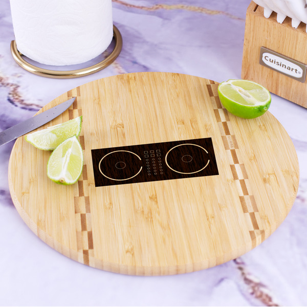 DJ Music Master Bamboo Cutting Board - In Context