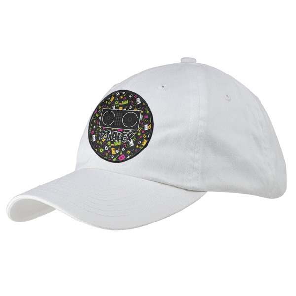 Custom DJ Music Master Baseball Cap - White (Personalized)
