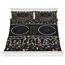DJ Music Master Comforter Set - King w/ Name or Text