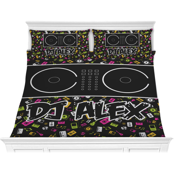 Custom DJ Music Master Comforter Set - King w/ Name or Text