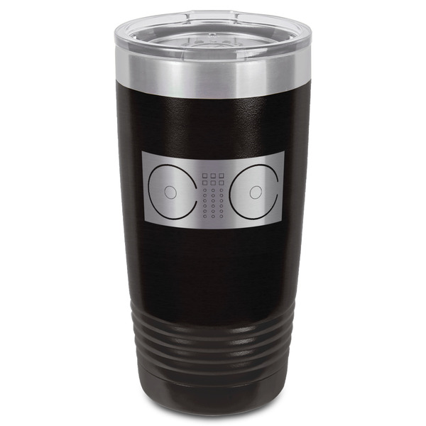 DJ Music Master Black Polar Camel Tumbler - 20oz - Front