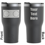 Music DJ Master RTIC Tumbler - Black - Engraved Front & Back (Personalized)